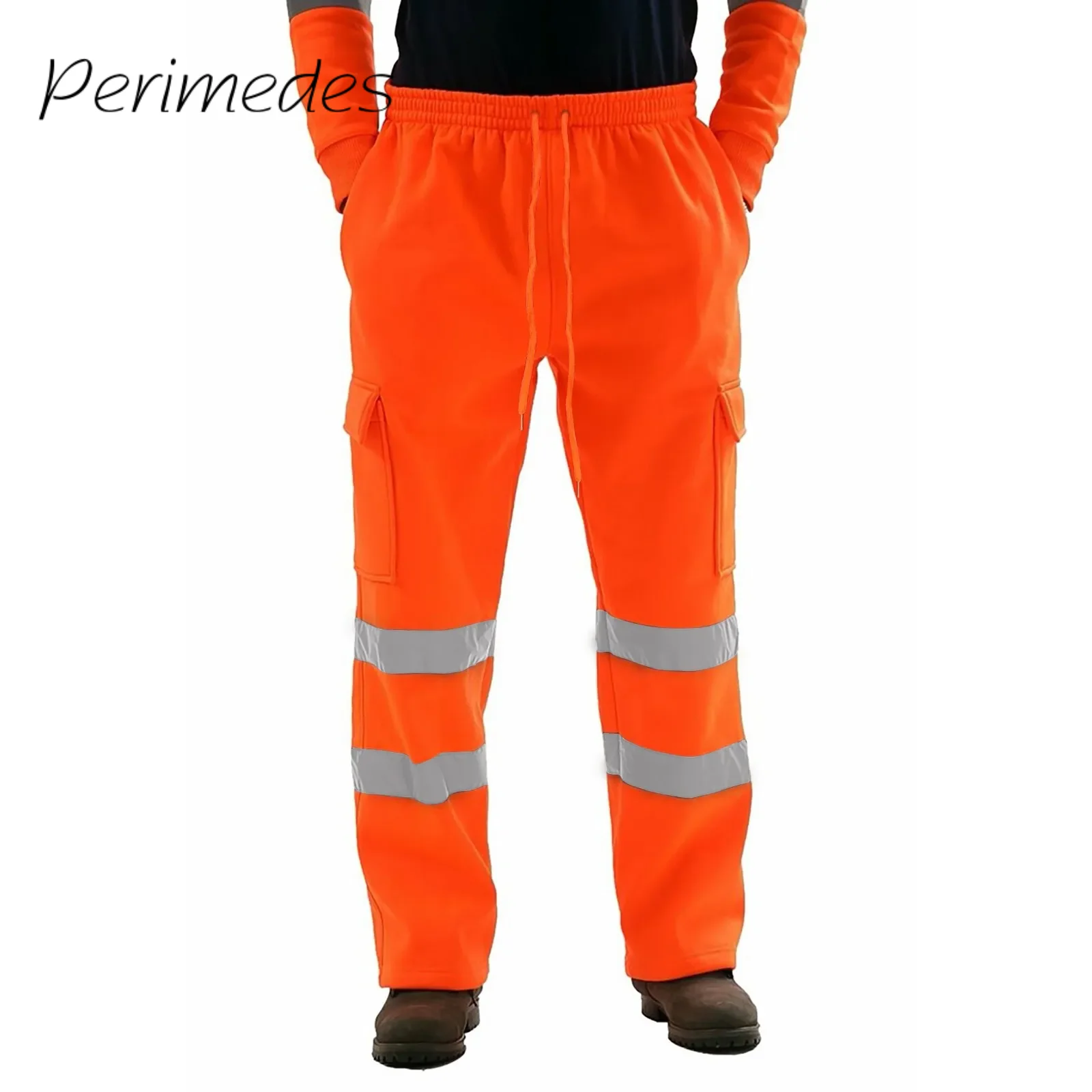 Men's Road Work High Visibility 2024 Pants Overalls Casual With Pocket Casual Summer Trousers Drawstring Leggings pantalones