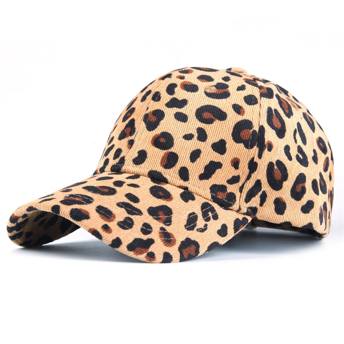 Baseball Cap Corduroy Leopard Print Baseball Cap Unisex Vintage Baseball Hat For Women Men Outdoor Adjustable Hip Hop Gorras Snapback