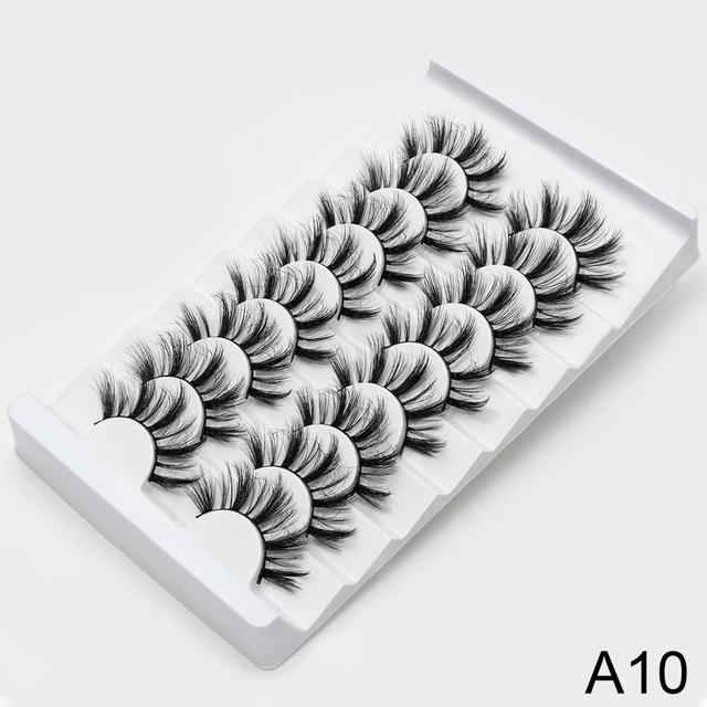 8 pairs 3D Mink Lashes Natural False Eyelashes Dramatic Volume Fake Lashes Makeup Eyelash Extension Silk Eyelashes
