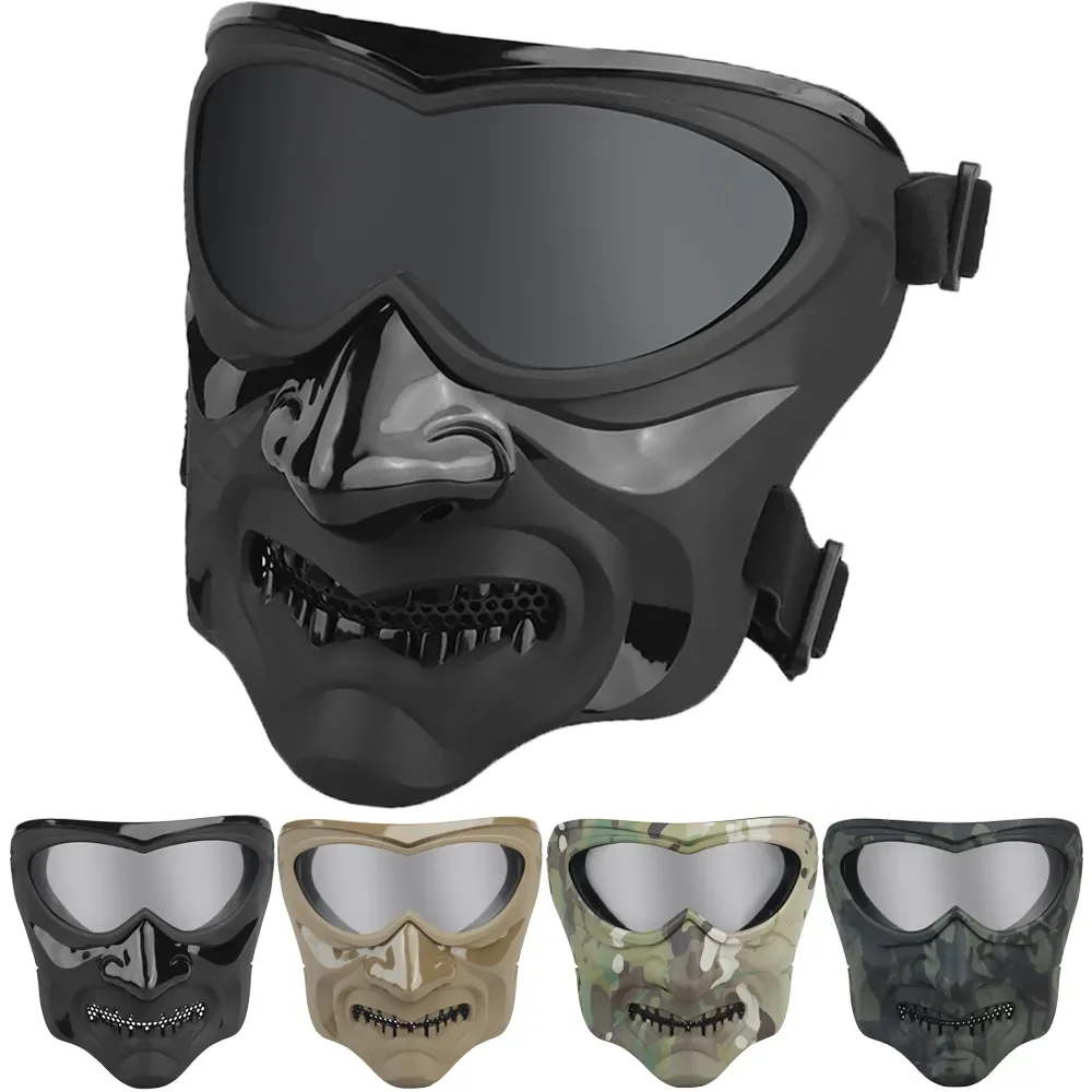 

Airsoft Paintball Full Face Protection Tactical Gear Mask Halloween Costumes Hunting Shooting Military Combat Masks Masque