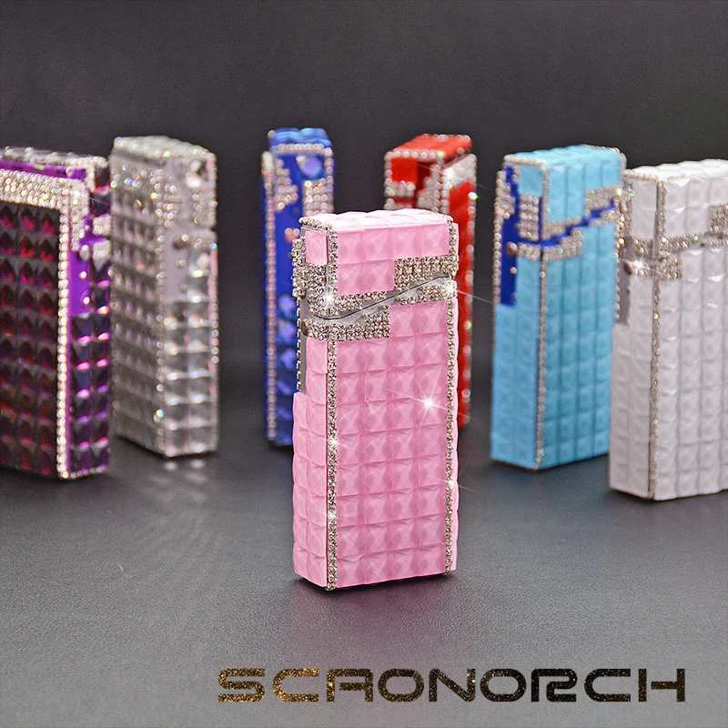 Luxury Sparkling Diamond Cigarette Case for 20 Slim Cigarettes