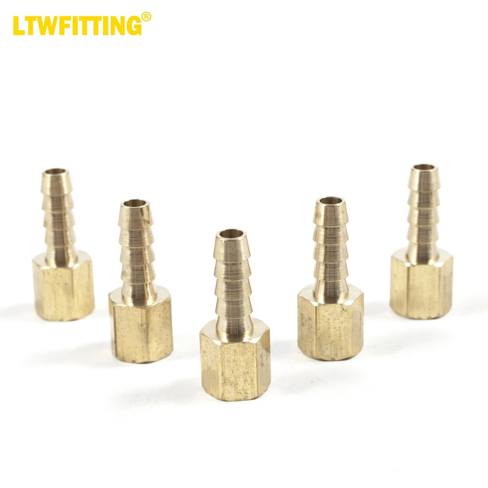

Латунный штуцер LTWFITTING, штуцер 1/4 дюйма для шланга, штуцер x 1/8 дюйма, гнездо NPT для топлива и воды (комплект из 5 шт.)