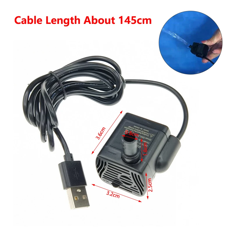 USBWaterPumpMiniDIYAquariumFilterLowNoiseBrushlessMotorPump
