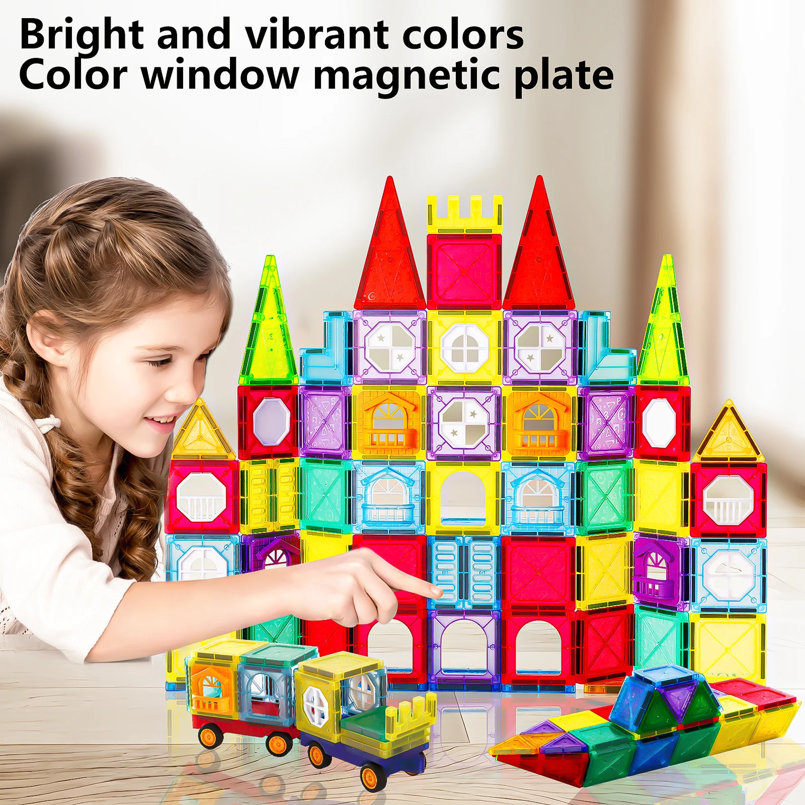 2pcs magnetic car creative toys for boys and girls over 3-8 years old to stimulate creativity and brain development magnetic assembly toy magnetic alphabet toys