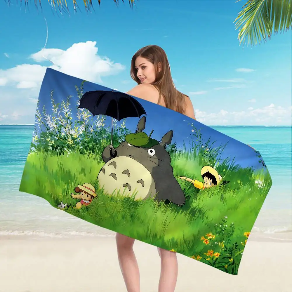 My Neighbor T-Totoroes Anime Anime Beach Swimming Towel Soft Absorbent Washcloth Children's Gifts For Kids Travel Camping Gym