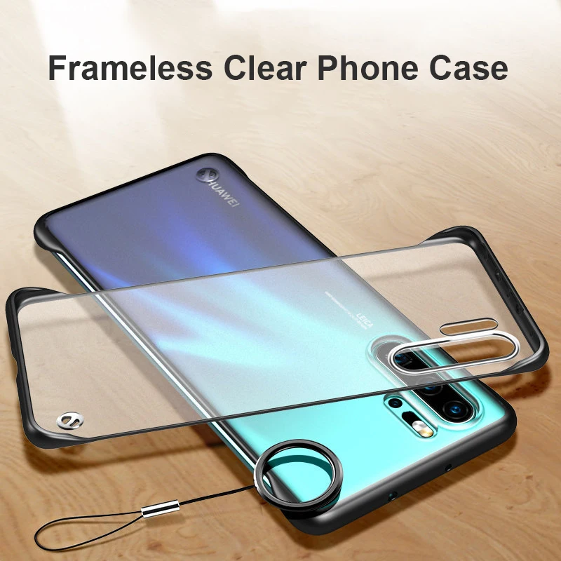 

Ultra Thin Clear Frameless Phone Case For Huawei P40 P30 P20 Mate 40 30 20 Pro Cover For Honor 20 Pro Slim Matte PC Hard Case
