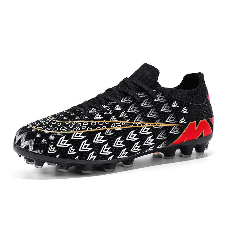 Men's Football Shoes Outdoor Breathable Lightweight Sports Shoes Boys'Tennis Jogging Training Footwear Lace up Sneakers