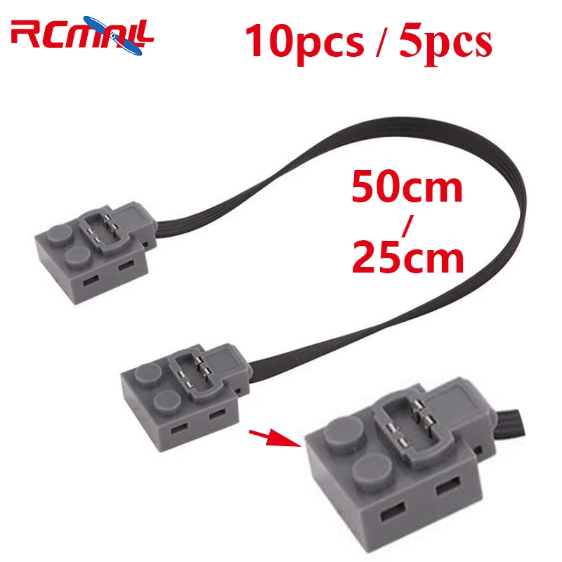 

RCmall 10Pcs 5Pcs 50cm 25cm Extension Wire Series Accessories Compatible with Legoeds Bricks 8870 Lights Switch 8869