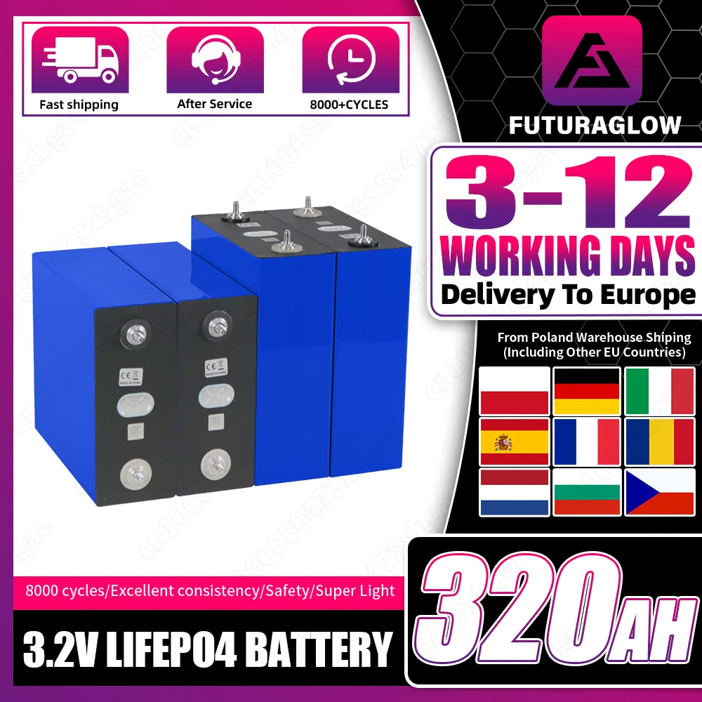 EUSTOCK3.2V320AhLiFePO4Battery8000+CyclesBrandNewforEVCampingRVBoatsYachtGolfCartForkliftSolarCellBackupEV-AliExpress44