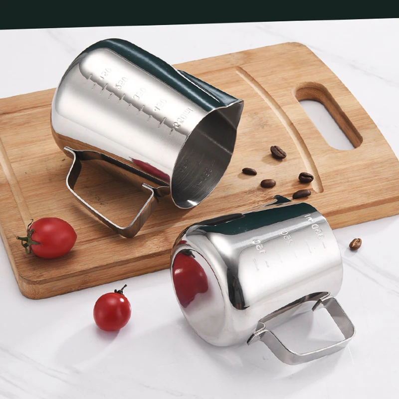 Stainless Steel Milk Frothing Jug Frother Coffee Latte Container Metal Pitcher Barista Cup