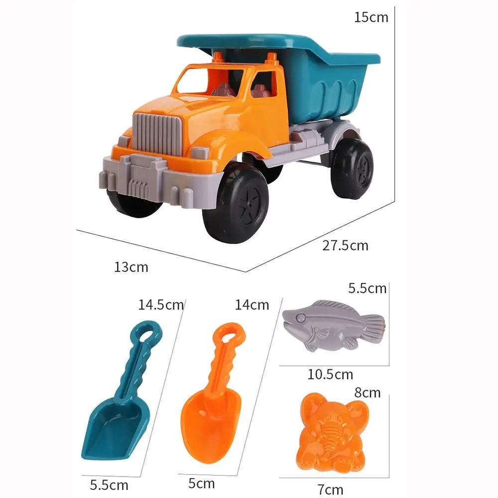 Sand Kit Outdoor Game Parent-Children Interactive Shovel Rake Mold Beach Castle Bucket Sand Toys Set Truck Trolley 6