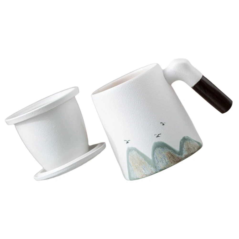 

Ceramic Tea Mug with Infuser Lid Porcelain Tea Cup Strainer Tea Steeping Ceramic Cup