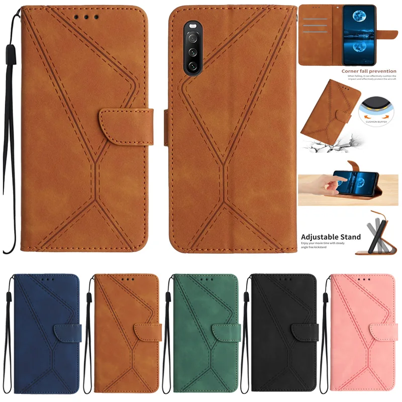 10 V Capa Per Sony Xperia 10 V Flip Case Xperia 10 V Fundas On Per Sony Xperia 10 Iii Lite Xperia10 Iv Coque Cover Portafoglio In Pelle