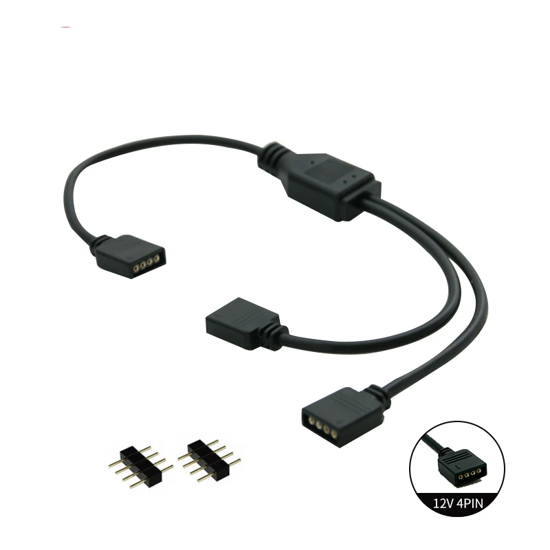 Cavo Splitter ARGB, Cavo di Prolunga Splitter RGB da 1 a 4 Femmine a Femmine per Ventola ARGB da 5 V (WHITE