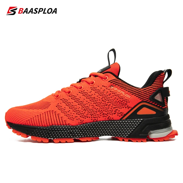Baasploa Men Running Shoes Lightweight Sport Shoes for Men Mesh Breathable Casual Sneakers Non-Slip Outdoor 2023 New Arrival 2