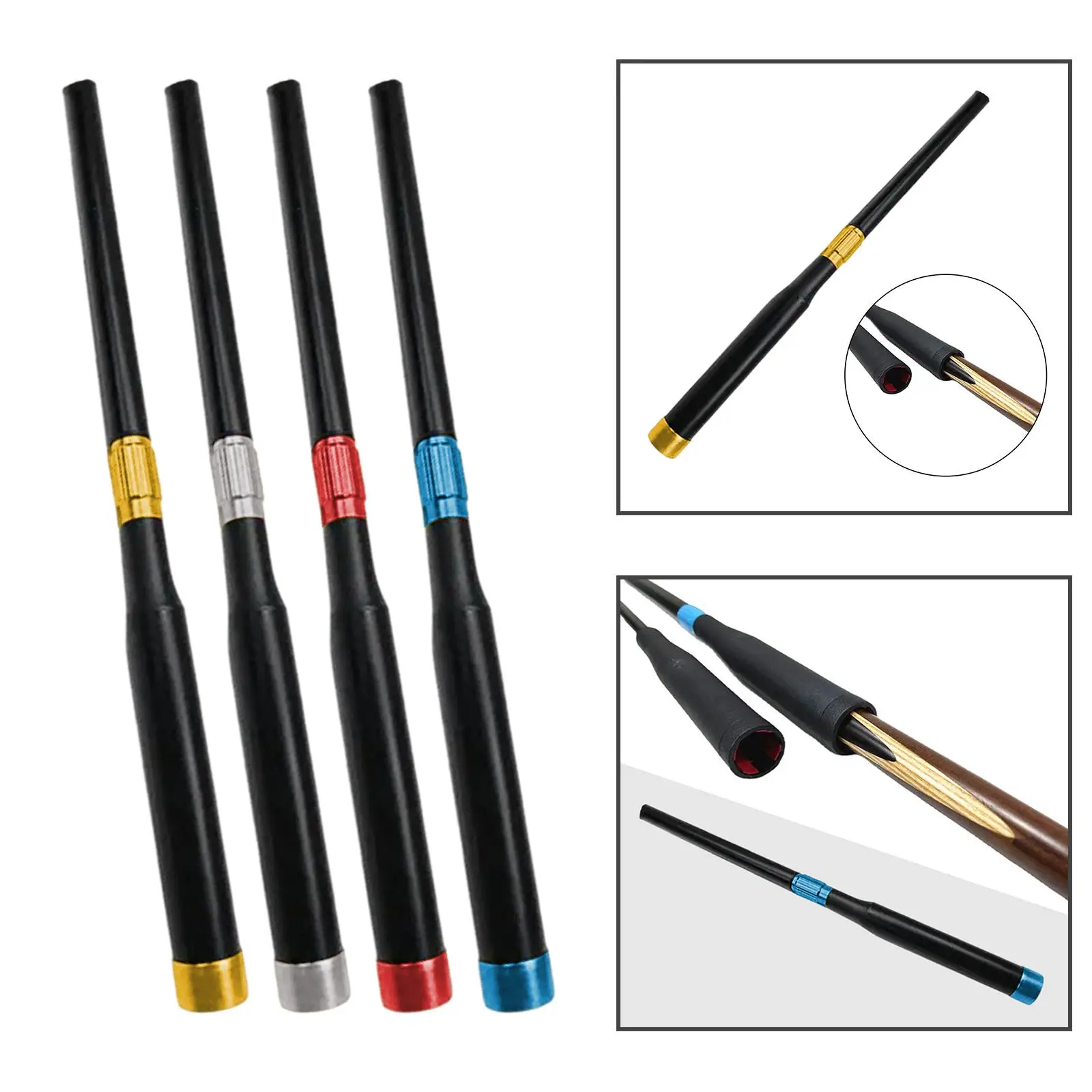 Pool Cue Extender Aluminum Alloy Tool Billiards Cue Extension Accessory