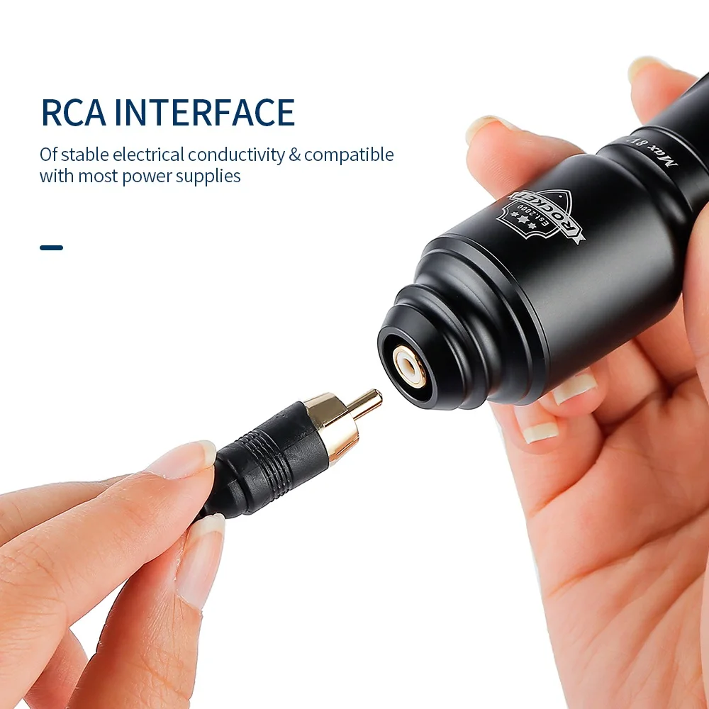 9000RPM Mini Rocket Tattoo Pen RCA Connector Short Rotary Tattoo Pen Cartridge Machine Professional Body Tattoo Permanent Makeup