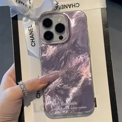 Mint Green Gradient Phone Case with Vortex Texture and Silver - Plated Detailing - iPhone 13 (T7836)