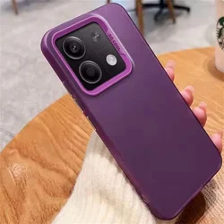 Laser Metallic Aurora Phone Case - Shockproof Matte Skin Feel Cover for Redmi 13C 4G 5G (Purple)