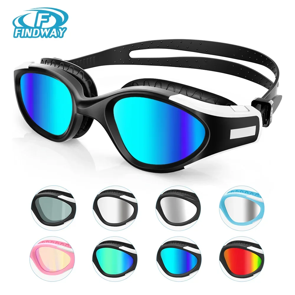 

Findway Men/Women Swimming Glasses For With UV Protection Lens Waterproof Adjustable Goggles No Leaking High Definition Lenses