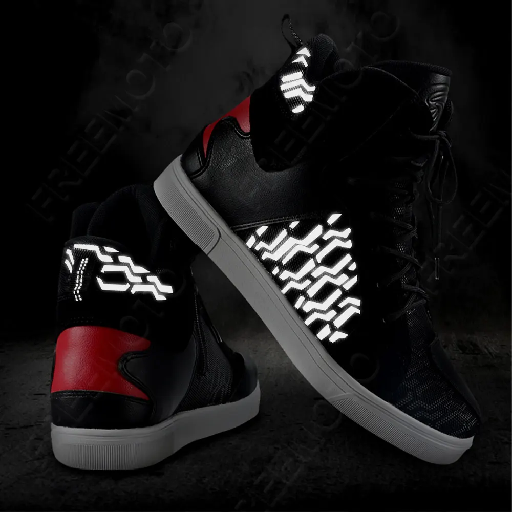 Motorcycle Boots Reflective Off-road Boots Men Women Casual Breathable Shoes Race Track Pull Locomotive Sneakers Riding Botas