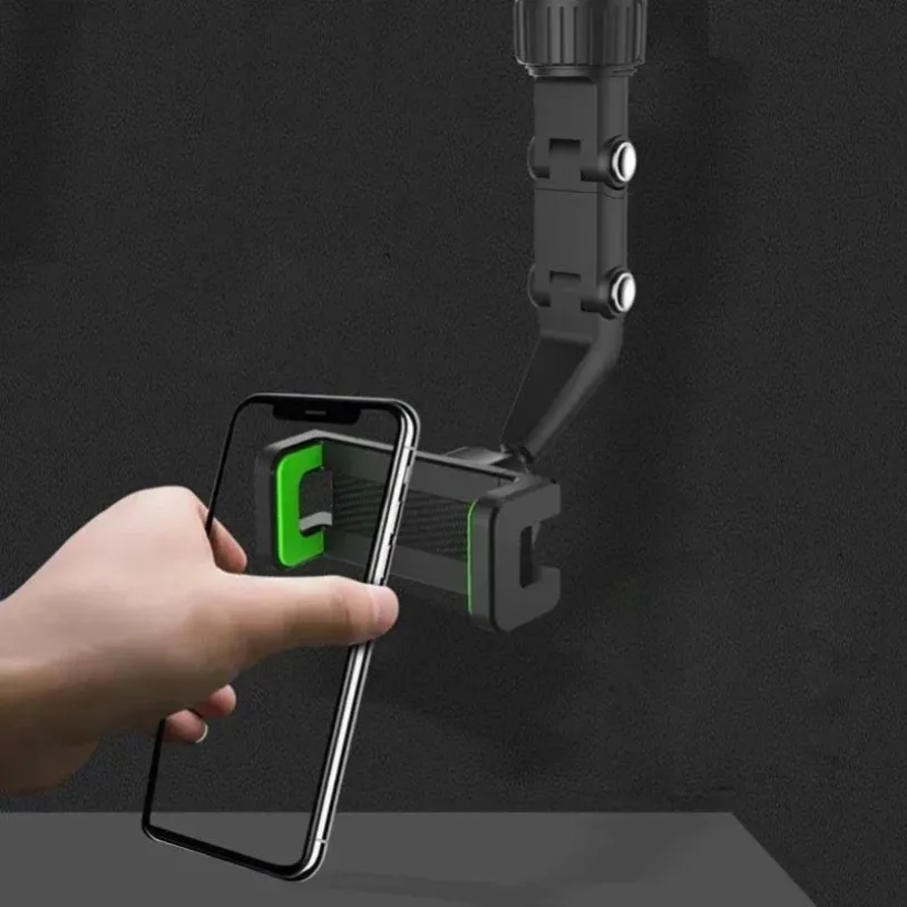 Multifunctional 360 Degree Rotatable Universal Car Phone Holder Auto Rearview Mirror Seat Hanging Clip Bracket Cell Phone Holder