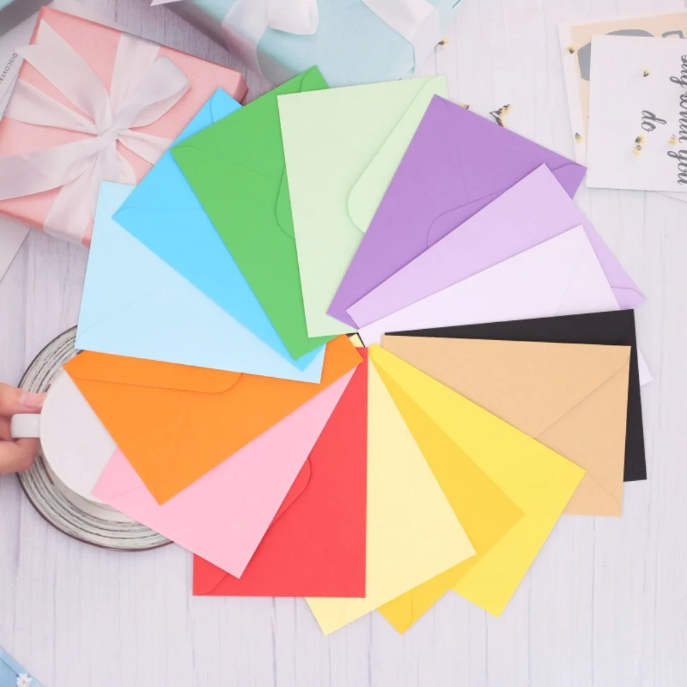 16x11cm Colorful Paper Envelopes for Gift Cute Wedding Invitation Scrapbooking Red Kraft Black Purple Color