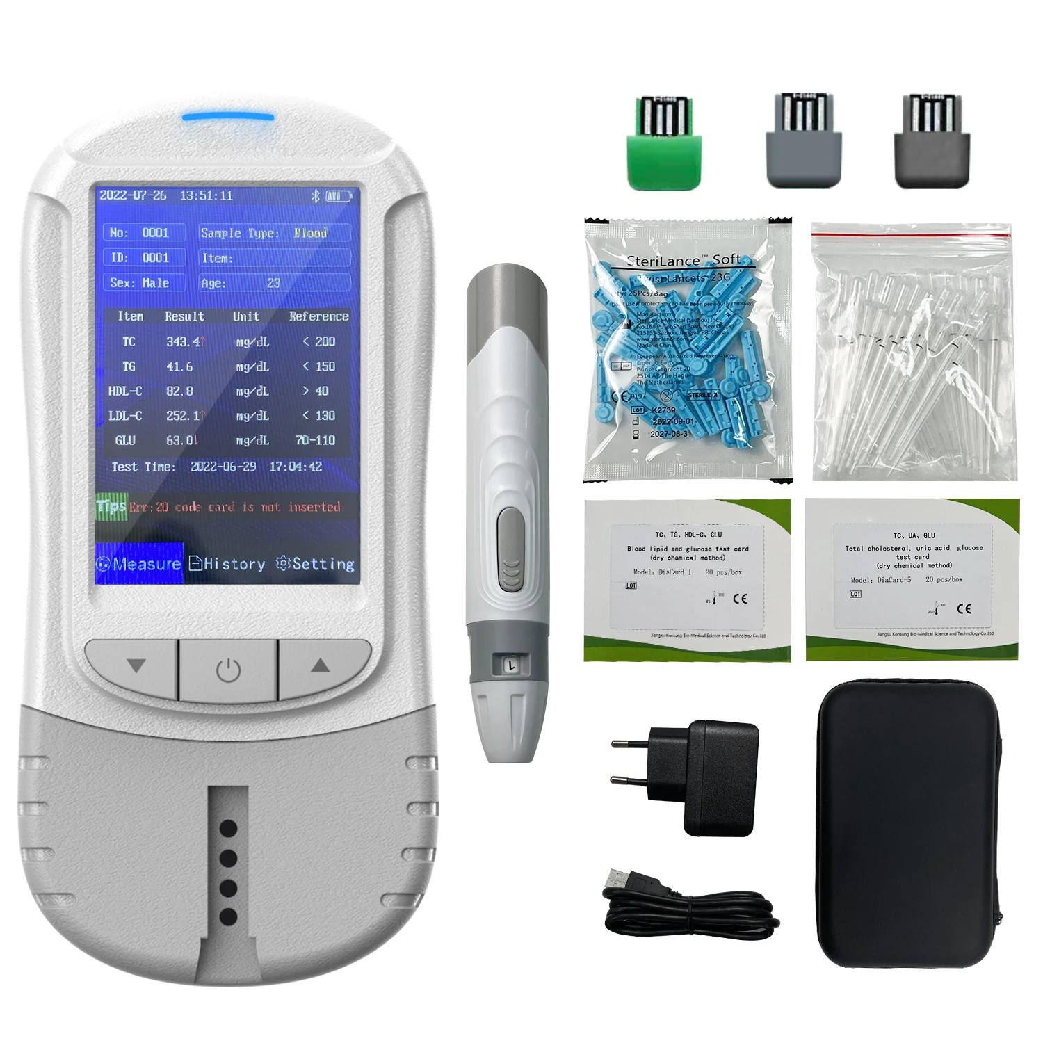 6in1 Cholesterol Test Kit at Home Total Cholesterol HDLC LDLC