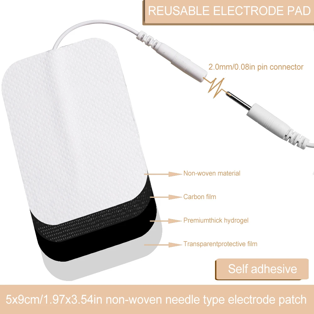 Muscle Stimulator Electrode Pads 10/20Pcs EMS Compex Muscle Stimulator Physiotherapy Acupuncture Patche Conductive Gel Tens Machines Pulse Massage