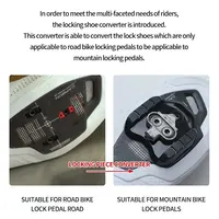 Rrskit Road Mountain Bicycle Locking Blade Converter Suitable To MTB Road Bike Locking Pedals Cycling Lock Shoes Adapter Cleats 2