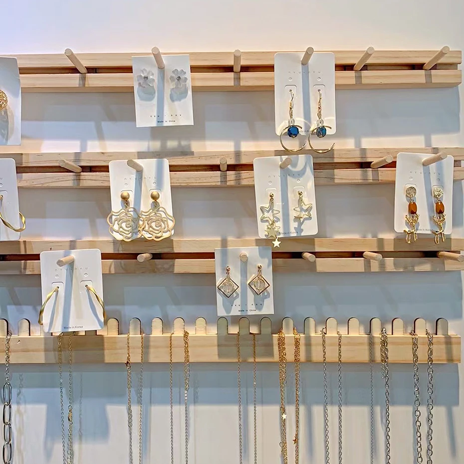 Elegante Soporte De Exhibición De Joyería De Madera Con Ganchos -  Organizador Multifuncional Para Pendientes, Pulseras Y, image size:930x930