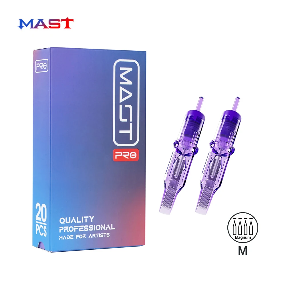 MAST Pro 20pcs M Disposable Tattoo Cartridge Needles DragonHawk Sterilized Magnum Needles Permanent Makeup Machine Supplies
