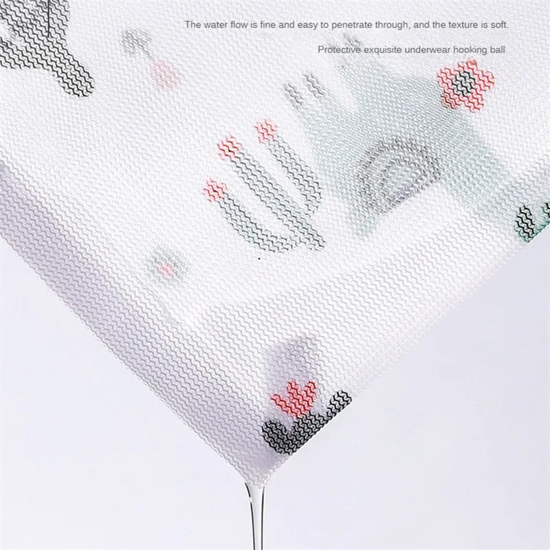 Laundry Bag Fine Mesh Cute Printted Washing Bags For Washing Machine Clothes Organizer Underwear Bra Clean Basket Multiple Sizes 6