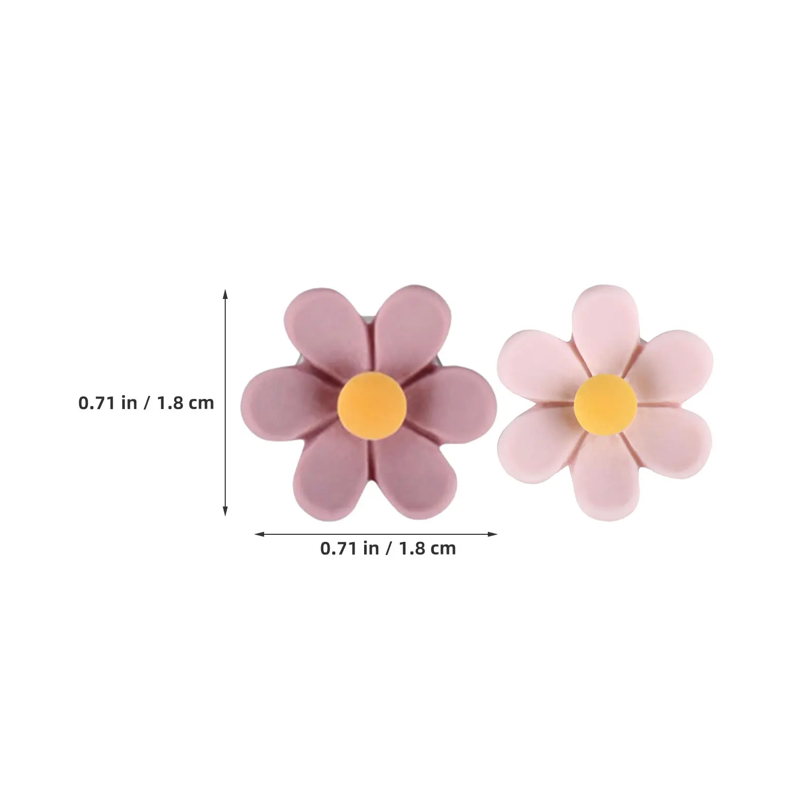 50개입 사실적인 꽃 모양 푸시핀, 코르크보드, 사무실, 교실, 사진 벽, 게시판용 장 플랫 푸시핀