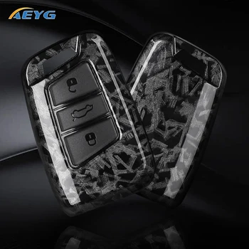 ABS Carbon Fiber Car Key Case Cover For Volkswagen VW Tiguan MK2 Magotan Passat B8 CC For Skoda Superb A7 key chain Accessories 1