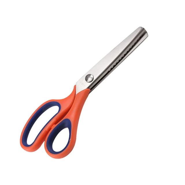 Pinking Shears Serrated,Comfort Grips Handled, Professional Dressmaking  Sewing Craft Zig Zag Cut Scissors, Suitable for Many Kinds of Fabrics and