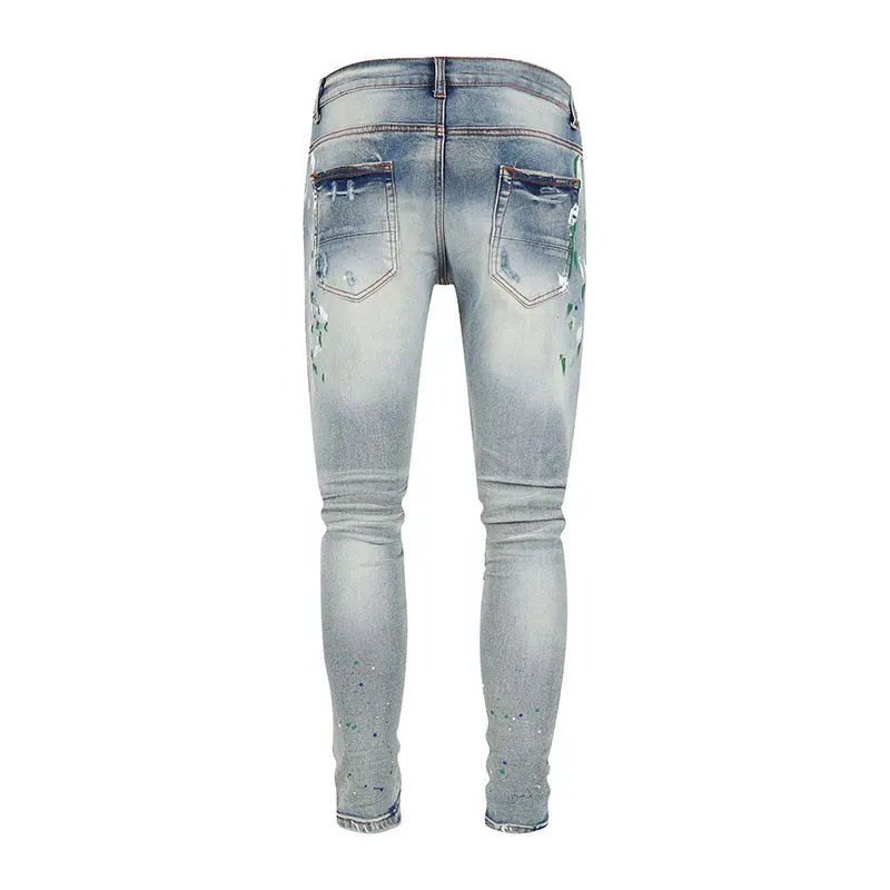 Street Fashion Men Jeans Back View