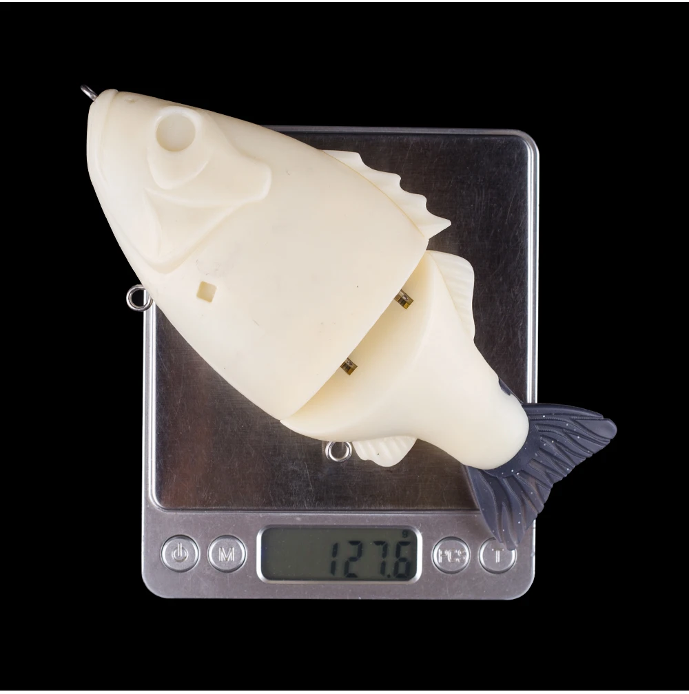 Hanlin 16cm 128g DIY Soft Tail Bluegill Angel köder unbemalt sinkende künstliche harte Körper Swimbait Rohlinge Bass Tackle – Detail 4