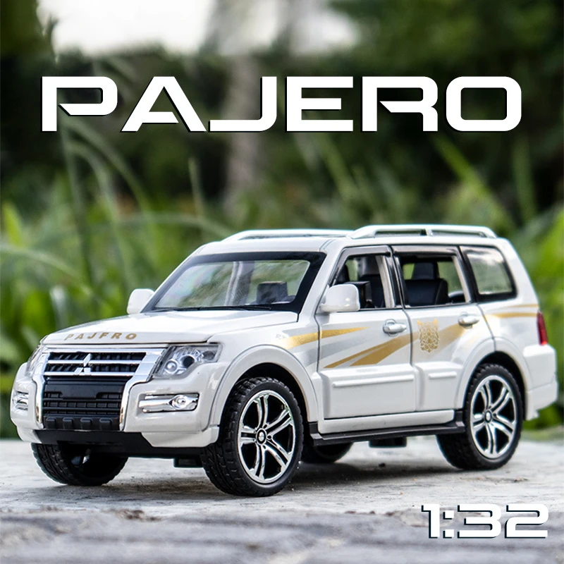 

1/32 Mitsubishis Pajero Suv Alloy Model Car Metal Diecast Vehicle Toy Model Collection Simulation Sound Light Toy For Kids Gift