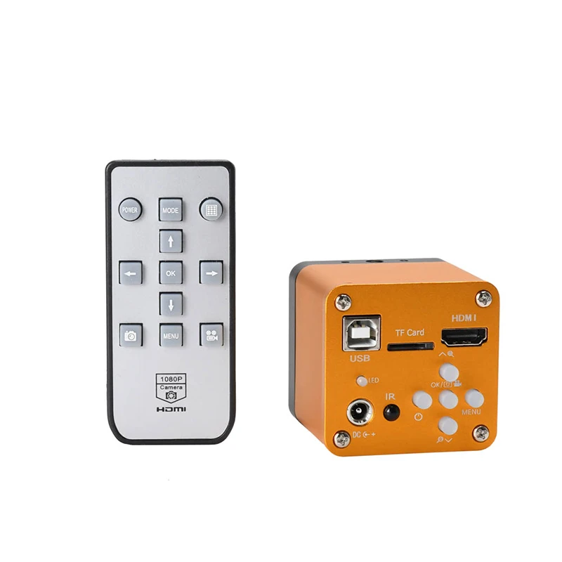 HAYEAR 34MP 2K 전자 디지털 현미경(납땜용) 1080P HDMI USB 산업용 카메라 180X 300X 렌즈 브래킷 리모컨