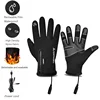 Winter Heated Gloves Unisex Waterproof Windproof Cold Gloves Snowboard Moto Ski Riding Driving Warm Touchscreen Zipper Gloves 1