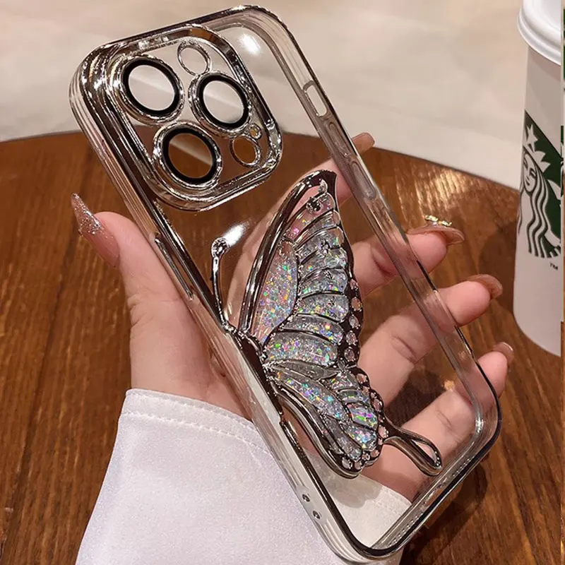 Realme11 pro+ 5G Case Luxury Quicksand Butterfly Glitter Case For