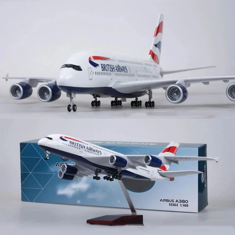 

1/160 Scale A380 British Airways 50.5CM Airplane Airbus A380 BRITISH Airline Model Plane Diecast Resin Plane For Collection