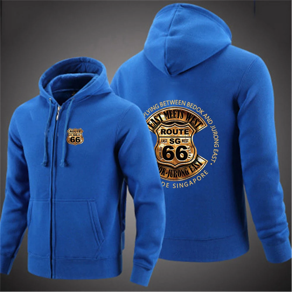 Men Vintage Cotton Hooded Hoodies Zipper Streetwear