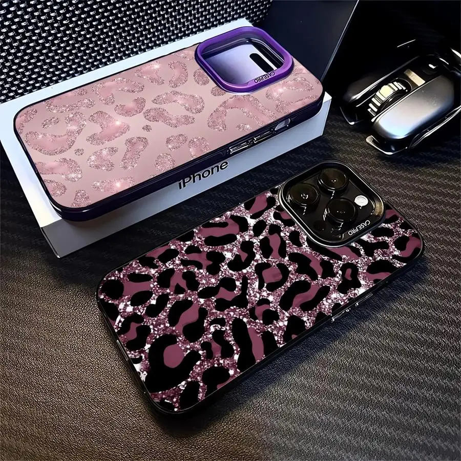 Shining Leopard Print Design Matte Phone Case