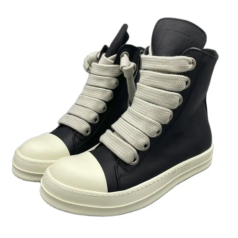 Rick Men Sneaker Leather Jumbo Shoeslace Boots Owens Luxury