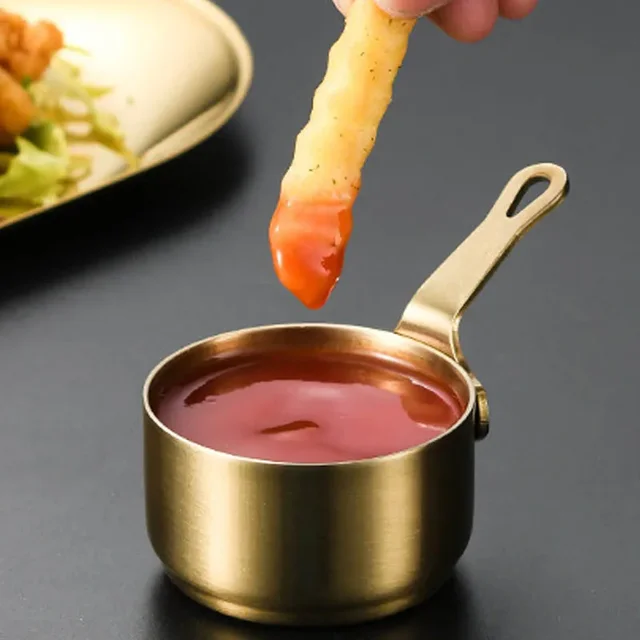 60/80/100ml Salsa Pan Pentola In Acciaio Inox Antiaderente Latte Pentola Con Manico Mini Pentola Per Fare Burro di Caffè gadget da cucina 5
