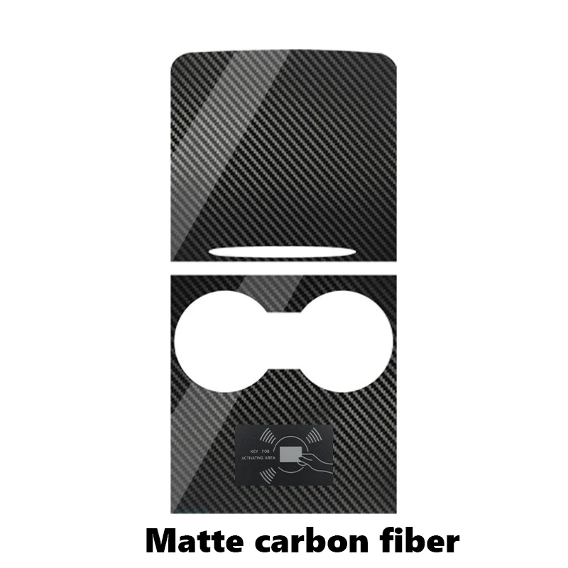 Ultra-Thin Real Carbon Fiber Center Console Cover - Sleek Design, Non-Interfering Functionality