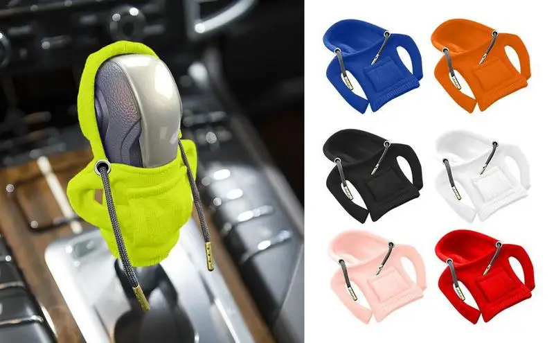 

Car Shift Knob Hoodies Cover Scratch-Resistant Gear Shift Knob Cover Universal Fit Car Gear Shift Cover Car Interior Accessories