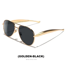 Vintage Chic Oversized Aviator Sunglasses - Golden Frame with Champagne Lenses (C7 Gold Black)